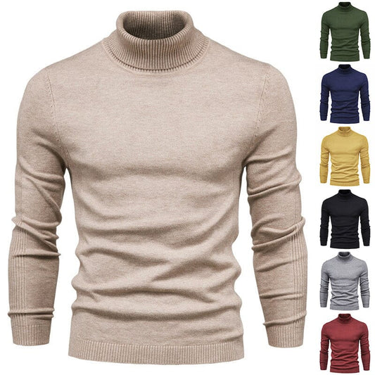 Tomi™ Men's Casual Solid Color Turtleneck Sweater